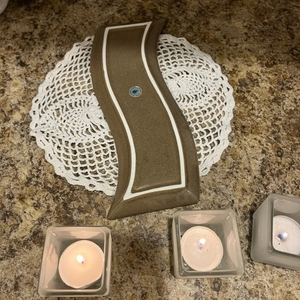Partylite 3 Tea Light Holder Contemporary Zen - Picture 13 of 15